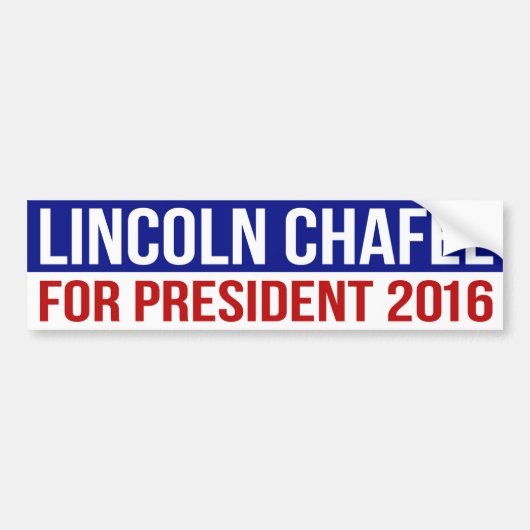 大統領2016年のためのリンカーンChafee バンパーステッカー (正面)
