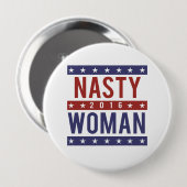 大統領2016年のための扱いにくい女性 -- 大統領のなEle 缶バッジ (正面&裏面)