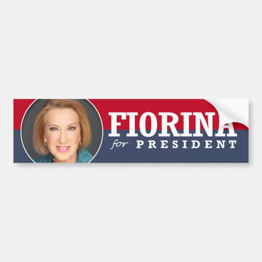 大統領2016年のためのCarly Fiorina バンパーステッカー (正面)