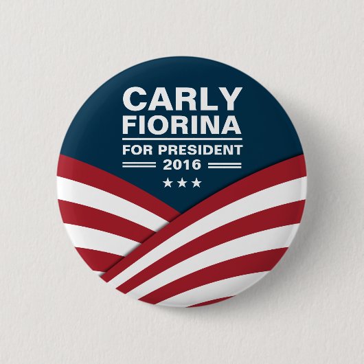 大統領2016年のためのCarly Fiorina 缶バッジ (正面)