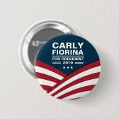 大統領2016年のためのCarly Fiorina 缶バッジ (正面&裏面)