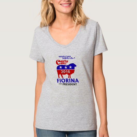 大統領2016年のためのCarly Fiorina Tシャツ (正面)