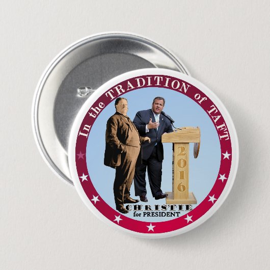 大統領2016年のためのChristie 缶バッジ (正面&裏面)