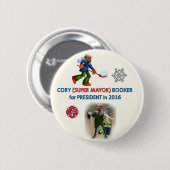 大統領2016年のためのCoryのブッカー 缶バッジ (正面&裏面)