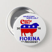 大統領2016年のためのFiorina 缶バッジ (正面&裏面)