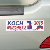 大統領2016年のためのKoch Monsanto バンパーステッカー (車上)