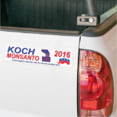 大統領2016年のためのKoch Monsanto バンパーステッカー (トラック上)