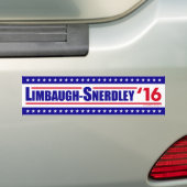 大統領2016年のためのLimbaugh-Snerdley バンパーステッカー (車上)