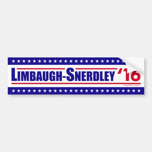 大統領2016年のためのLimbaugh-Snerdley バンパーステッカー (正面)