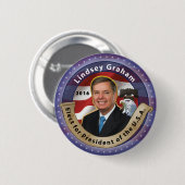 大統領2016年のためのLindseyグラハムを選んで下さい 缶バッジ (正面&裏面)