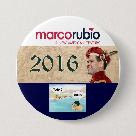 大統領2016年のためのMarcoルビオ 缶バッジ (正面)