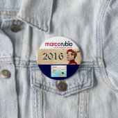 大統領2016年のためのMarcoルビオ 缶バッジ (インサイチュ)