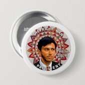 大統領2016年のためのPiyush "ボビー" Jindal 缶バッジ (正面&裏面)