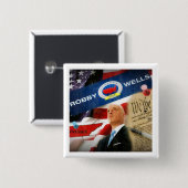 大統領2016年のためのRobbyの井戸 缶バッジ (正面&裏面)