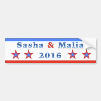 大統領2016年のためのSasha及びMalia! バンパーステッカー