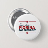 大統領2016年の署名のためのCarly Fiorina 缶バッジ (正面&裏面)