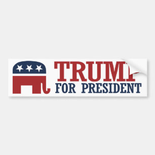 大統領2016年の象のバンパーのための切札 --.png バンパーステッカー