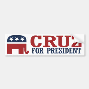 大統領2016年象のバンパーのためのCruz - .pngの バンパーステッカー