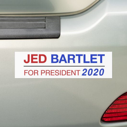 大統領2020のバンパーステッカーのためのJed Bartlet バンパーステッカー (車上)