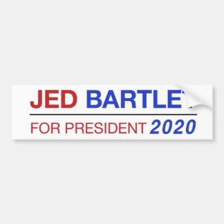 大統領2020のバンパーステッカーのためのJed Bartlet バンパーステッカー
