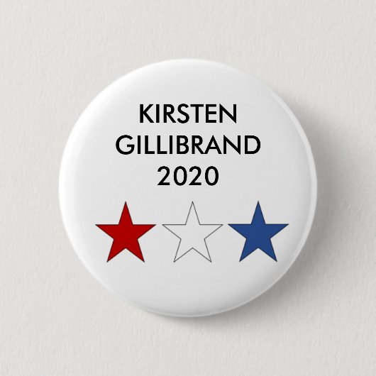 大統領2020ボタンのためのキルステンGillibrand 缶バッジ (正面)