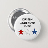 大統領2020ボタンのためのキルステンGillibrand 缶バッジ (正面&裏面)