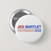 大統領2020ボタンのためのJed Bartlet 缶バッジ (正面&裏面)