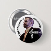 大統領2020年のためのアダムKokesh 缶バッジ (正面&裏面)