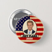 大統領2020年のためのジェフの薄片 缶バッジ (正面&裏面)