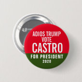 大統領2020年のためのジュリアンのCastro 缶バッジ (正面&裏面)