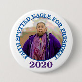 大統領2020年のための信頼によって斑点を付けられるワシ 缶バッジ (正面)