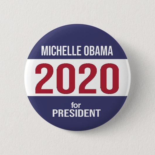 大統領2020米国の選挙のためのミシェールオバマ 缶バッジ (正面)