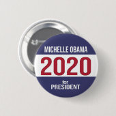 大統領2020米国の選挙のためのミシェールオバマ 缶バッジ (正面&裏面)