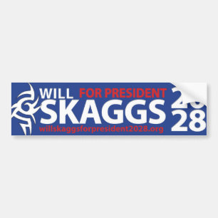 大統領2028バンパーステッカーのためのSkaggs バンパーステッカー
