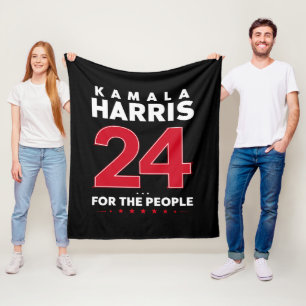 大統領47 カマラ・ハリス 2024 サポート マダム フリースブランケット