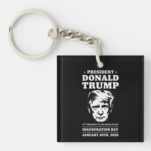 大統領47 D J トランプ 就任式の日 2025年1月 キーホルダー (正面)