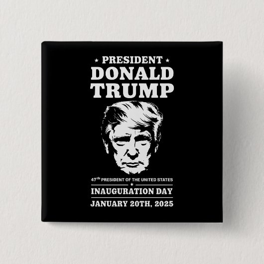 大統領47 D J トランプ 就任式日 2025年1月 缶バッジ (正面)