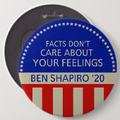 大統領-レーガンのスタイルのためのButtonベンShapiro 缶バッジ (正面&裏面)