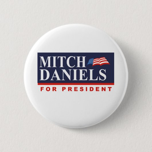大統領(旗)のためのMITCH DANIELS 缶バッジ (正面)