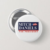 大統領(旗)のためのMITCH DANIELS 缶バッジ (正面&裏面)