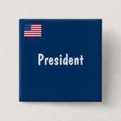 大統領 缶バッジ (正面)