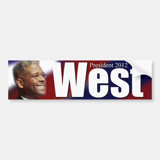 大統領- 2012年のために西アレン バンパーステッカー (正面)