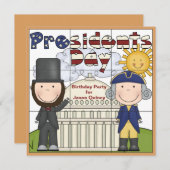 大統領Day Invitation 招待状 (正面/裏面)