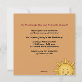 大統領Day Invitation 招待状 (裏面)