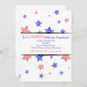 大統領Day Stars Invitationの 招待状 (正面/裏面)