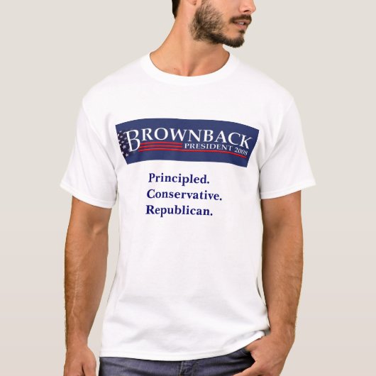 大統領TシャツのためのBROWNBACK Tシャツ (正面)