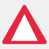 大縁ど – 赤警告の 三角形シール (正面)