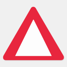 大縁ど – 赤警告の 三角形シール