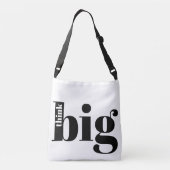 大考えきい！おもしろい引用文-モダンはっきりしたタイポグラフィ クロスボディバッグ (裏面)