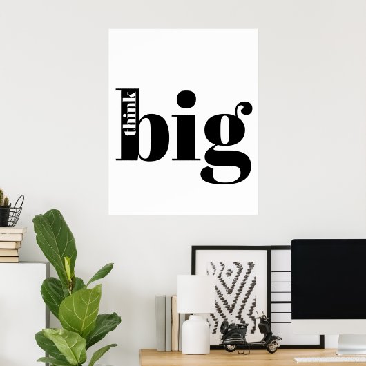 大考えきい!おもしろい引用文-モダンはっきりしたタイポグラフィ ポスター (ホームオフィス)